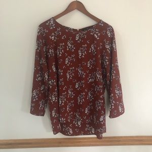 XL PAPERMOON Stitchfix EUC Red Floral Blouse